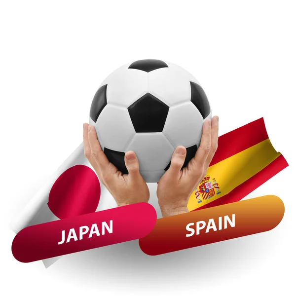 Soccer Football Competition Match National Teams Japan Spain — Stock Photo, Image