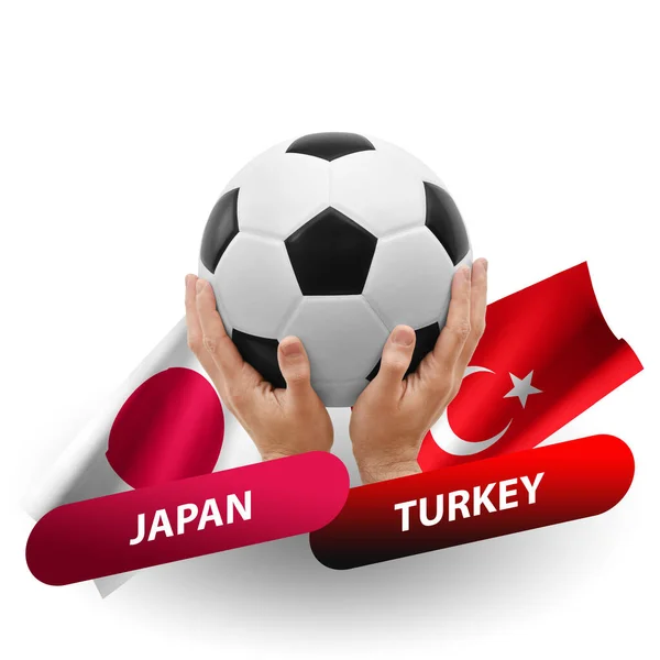 Soccer Football Competition Match National Teams Japan Turkey - Stock-foto