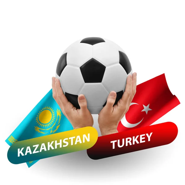 Fútbol Partido Competición Fútbol Equipos Nacionales Kazajstán Pavo —  Fotos de Stock