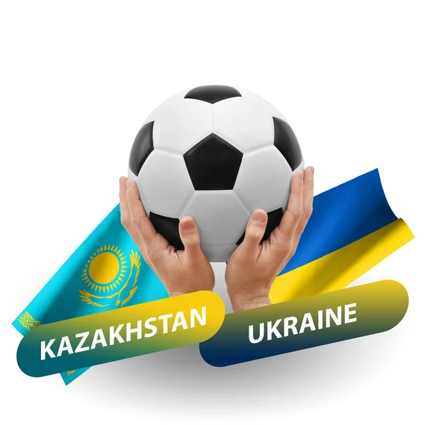 Soccer Football Competition Match National Teams Kazakhstan Ukraine — Photo