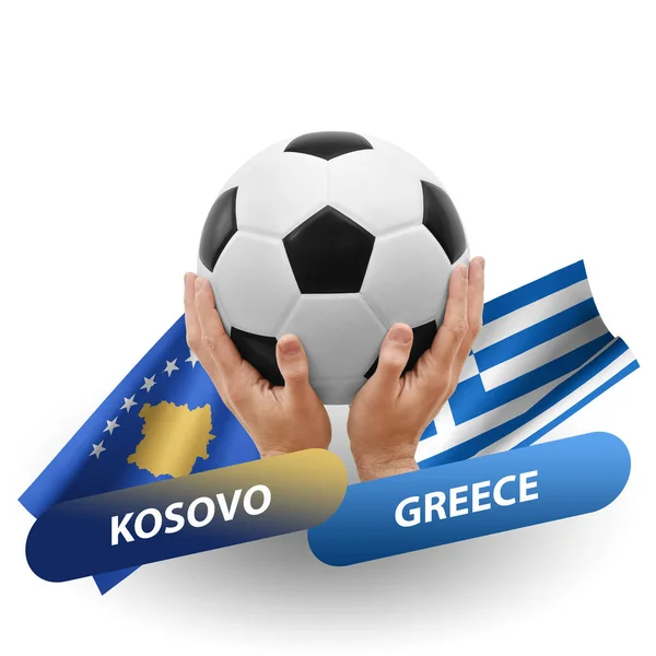 Football Match Compétition Football Équipes Nationales Kosovo Grèce — Photo