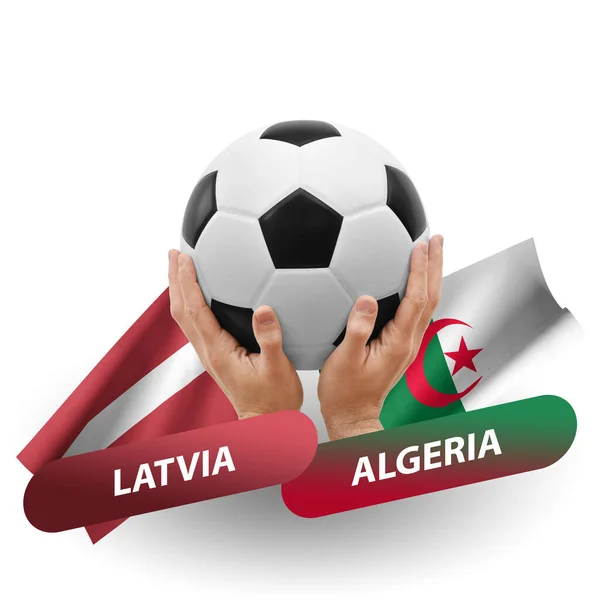 Soccer Football Competition Match National Teams Latvia Algeria — Stock Photo, Image