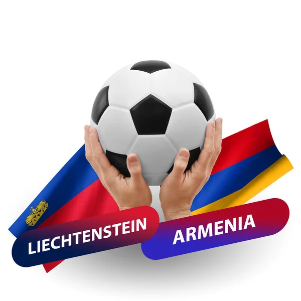 Soccer Football Competition Match National Teams Liechtenstein Armenia — Stock Fotó