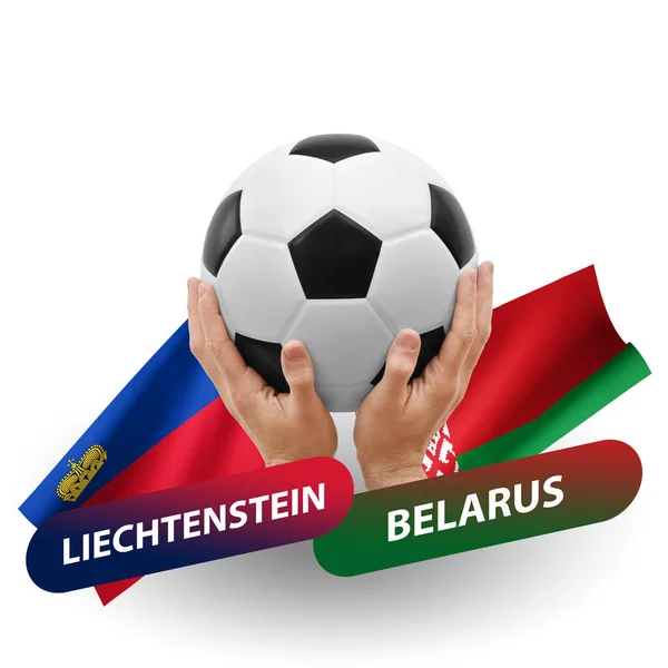 Soccer Football Competition Match National Teams Liechtenstein Belarus — Photo