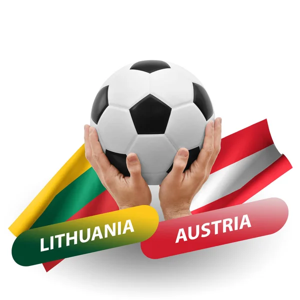 Soccer Football Competition Match National Teams Lithuania Austria — Photo