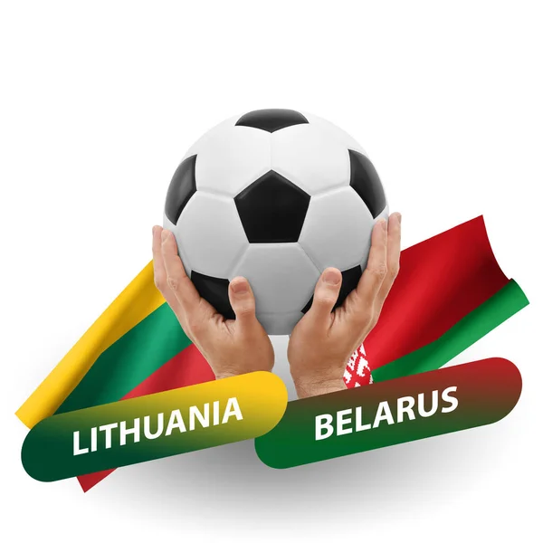 Soccer Football Competition Match National Teams Lithuania Belarus — Photo