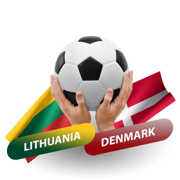 Soccer Football Competition Match National Teams Lithuania Denmark — Photo
