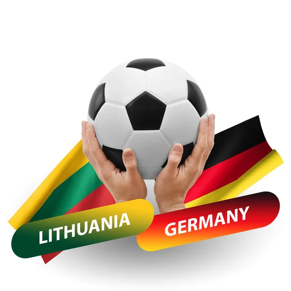 Soccer Football Competition Match National Teams Lithuania Germany — Photo