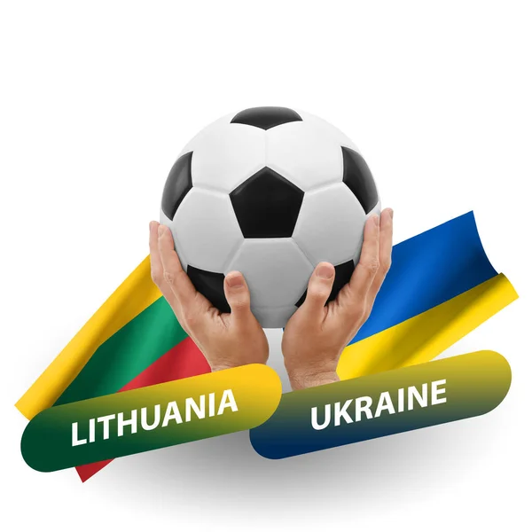 Soccer Football Competition Match National Teams Lithuania Ukraine — Photo