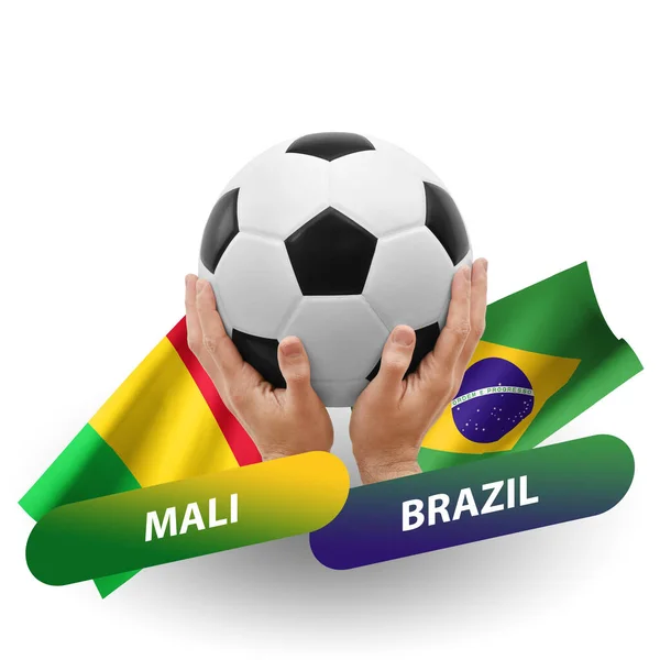 Soccer Football Competition Match National Teams Mali Brazil — Stock Fotó