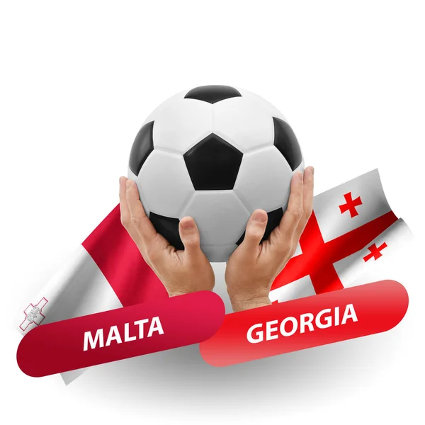 Soccer Football Competition Match National Teams Malta Georgia — Photo