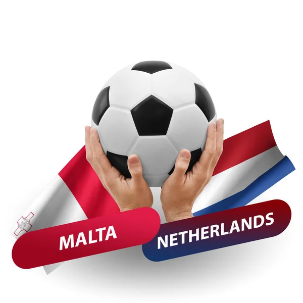 Soccer Football Competition Match National Teams Malta Netherlands — Photo