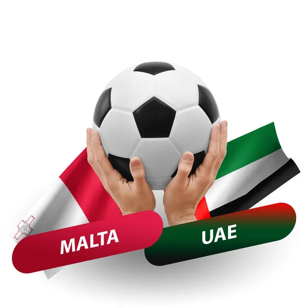 Soccer Football Competition Match National Teams Malta Uae — Stockfoto