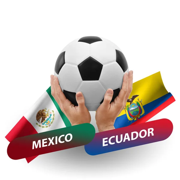 Soccer Football Competition Match National Teams Mexico Ecuador — Stockfoto