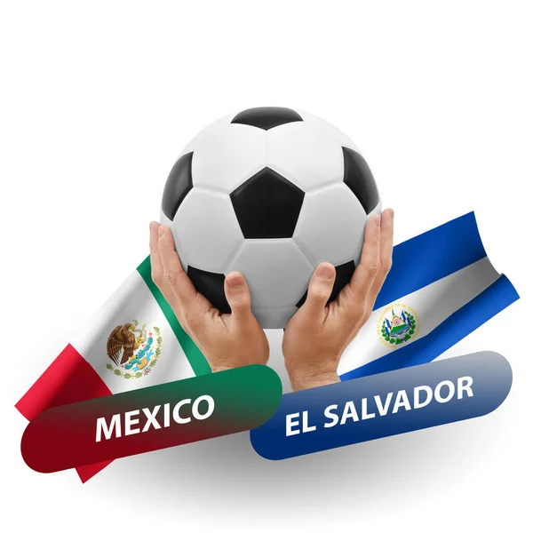 Soccer Football Competition Match National Teams Mexico Salvador —  Fotos de Stock