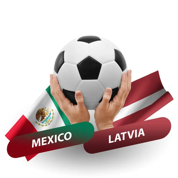 Soccer Football Competition Match National Teams Mexico Latvia — 图库照片