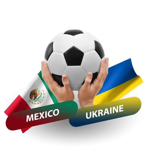 Soccer Football Competition Match National Teams Mexico Ukraine — Stock Photo, Image