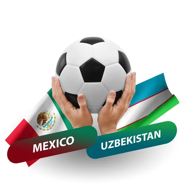 Fotbalový Fotbalový Zápas Národní Týmy Mexiko Uzbekistán — Stock fotografie