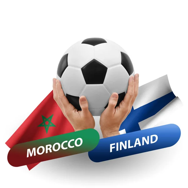 Soccer Football Competition Match National Teams Morocco Finland — Stock Photo, Image