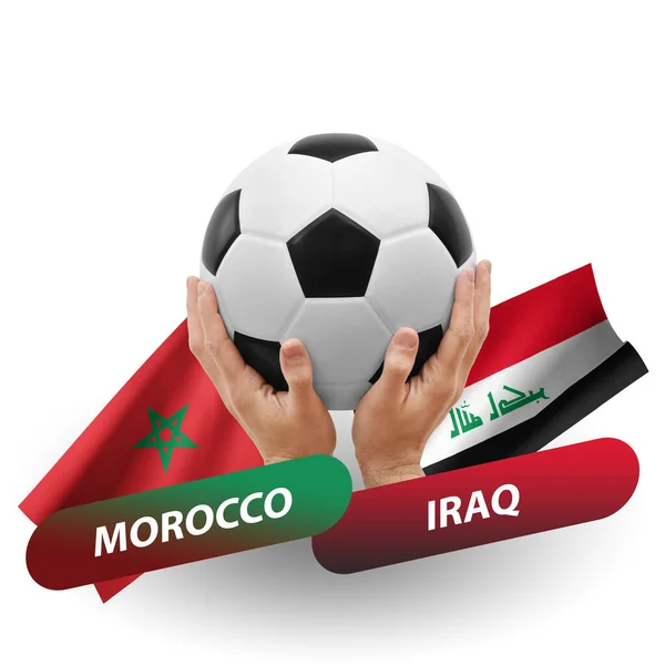 Fútbol Partido Competencia Fútbol Equipos Nacionales Marruecos Irak — Foto de Stock