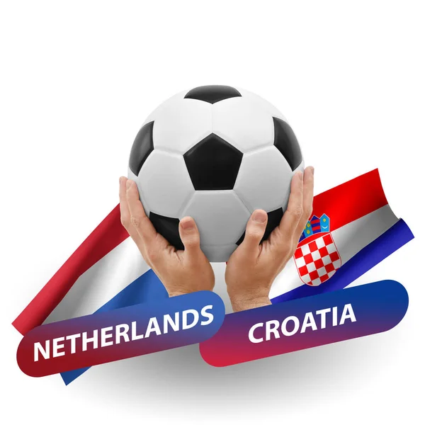Soccer Football Competition Match National Teams Netherlands Croatia — Photo