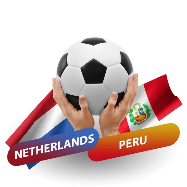 Soccer Football Competition Match National Teams Netherlands Peru — ストック写真