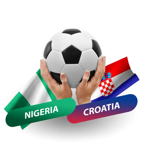 Soccer Football Competition Match National Teams Nigeria Croatia — Stockfoto