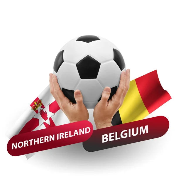 Soccer Football Competition Match National Teams Northern Ireland Belgium — Φωτογραφία Αρχείου