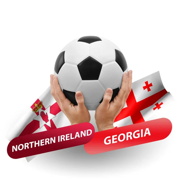 Soccer Football Competition Match National Teams Northern Ireland Georgia — Φωτογραφία Αρχείου