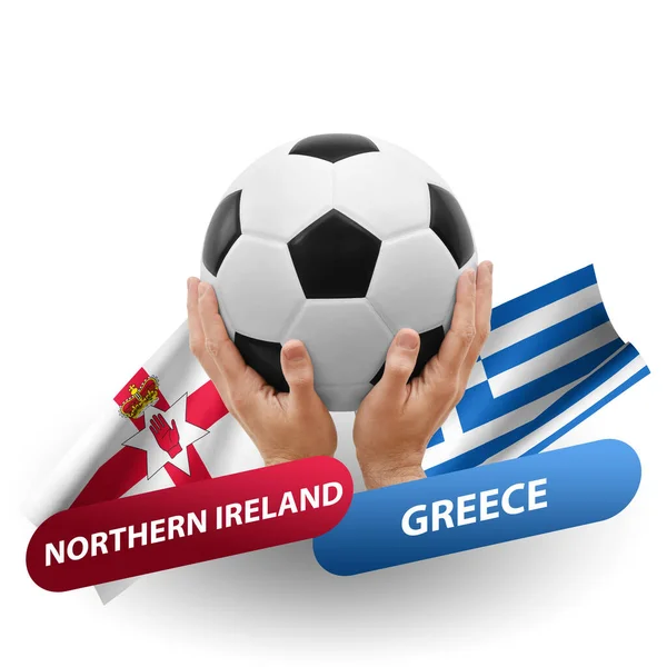 Match Football Compétition Équipes Nationales Irlande Nord Grèce — Photo