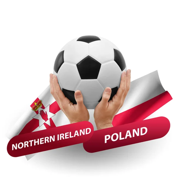 Soccer Football Competition Match National Teams Northern Ireland Poland — Φωτογραφία Αρχείου