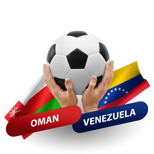 Soccer Football Competition Match National Teams Oman Venezuela — Stockfoto