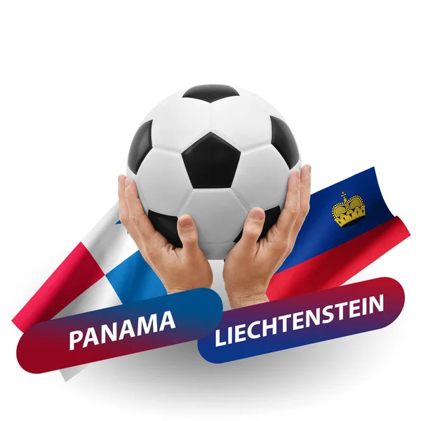 Soccer Football Competition Match National Teams Panama Liechtenstein — стоковое фото