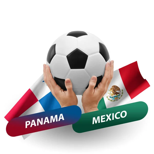 Soccer Football Competition Match National Teams Panama Mexico — стоковое фото