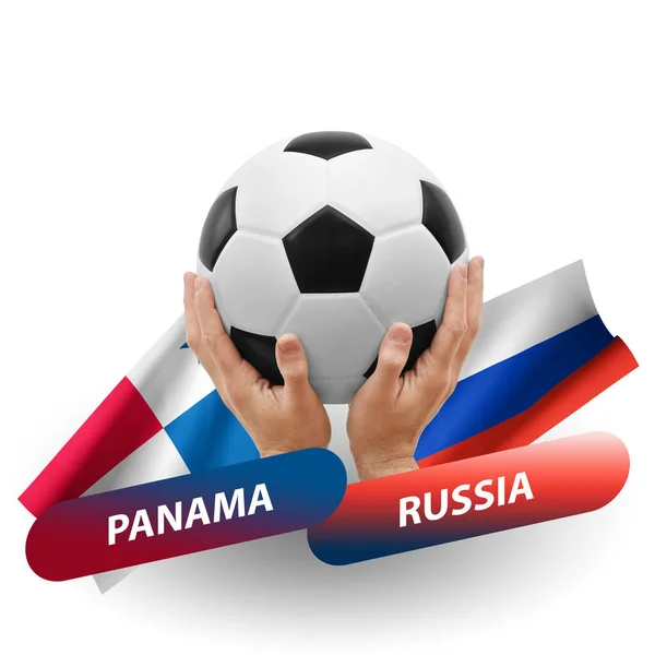 Soccer Football Competition Match National Teams Panama Russia — Stockfoto