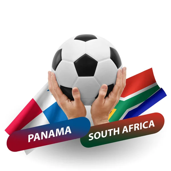 Soccer Football Competition Match National Teams Panama South Africa — Stok fotoğraf