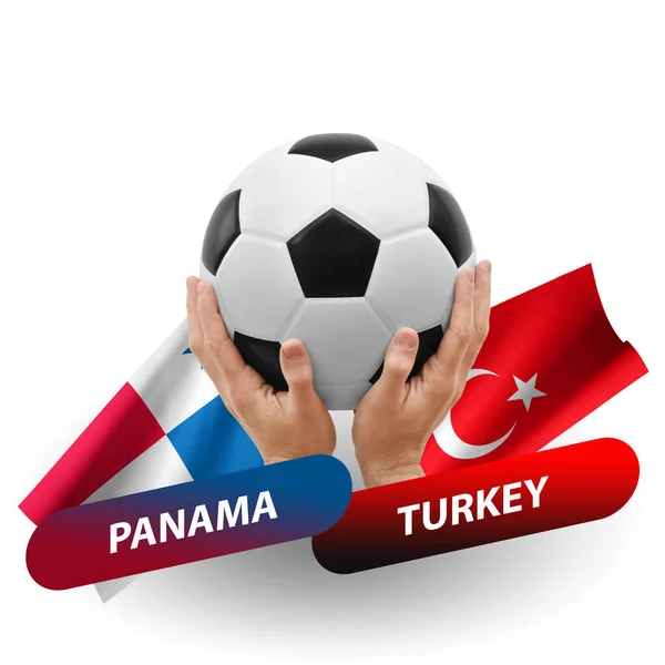 Soccer Football Competition Match National Teams Panama Turkey — Zdjęcie stockowe