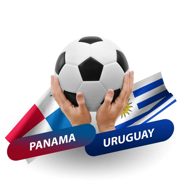 Soccer Football Competition Match National Teams Panama Uruguay — стоковое фото