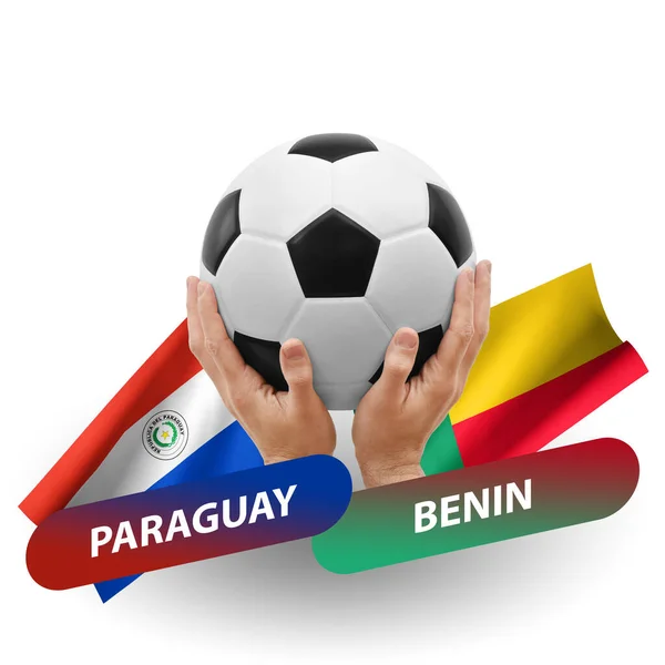 Soccer Football Competition Match National Teams Paraguay Benin — Stock Fotó