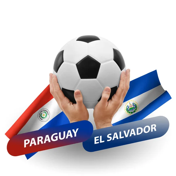Soccer Football Competition Match National Teams Paraguay Salvador — Stock Fotó