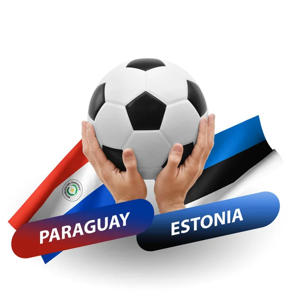 Ποδόσφαιρο Αγώνα Ποδοσφαίρου Εθνικές Ομάδες Paraguay Estonia — Φωτογραφία Αρχείου