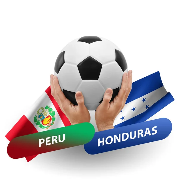 Soccer Football Competition Match National Teams Peru Honduras — Stock Fotó