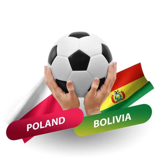 Ποδόσφαιρο Αγώνα Ποδοσφαίρου Εθνικές Ομάδες Poland Bolivia — Φωτογραφία Αρχείου