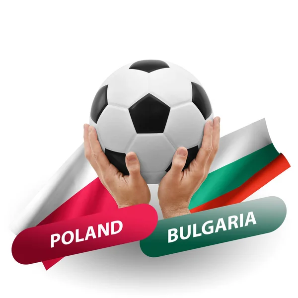 Soccer Football Competition Match National Teams Poland Bulgaria — Photo