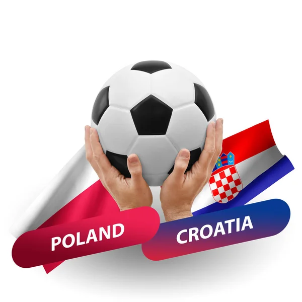 Soccer Football Competition Match National Teams Poland Croatia — Photo