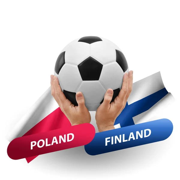 Soccer Football Competition Match National Teams Poland Finland — Photo