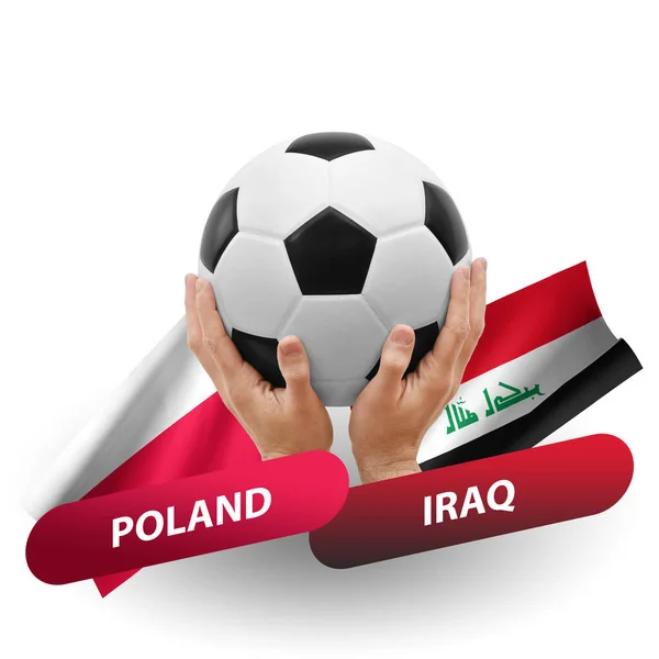 Fútbol Partido Competición Fútbol Equipos Nacionales Poland Iraq — Foto de Stock