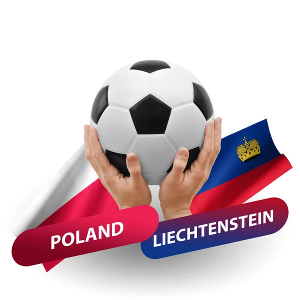Soccer Football Competition Match National Teams Poland Liechtenstein — Photo