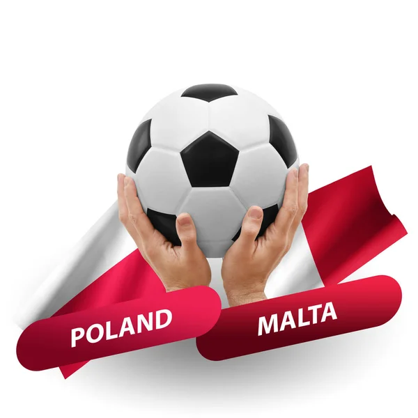 Soccer Football Competition Match National Teams Poland Malta — Φωτογραφία Αρχείου