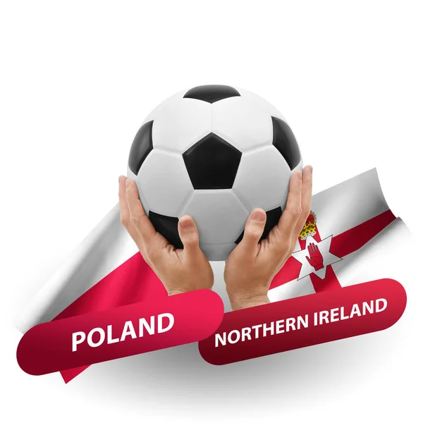 Soccer Football Competition Match National Teams Poland Northern Ireland — Φωτογραφία Αρχείου